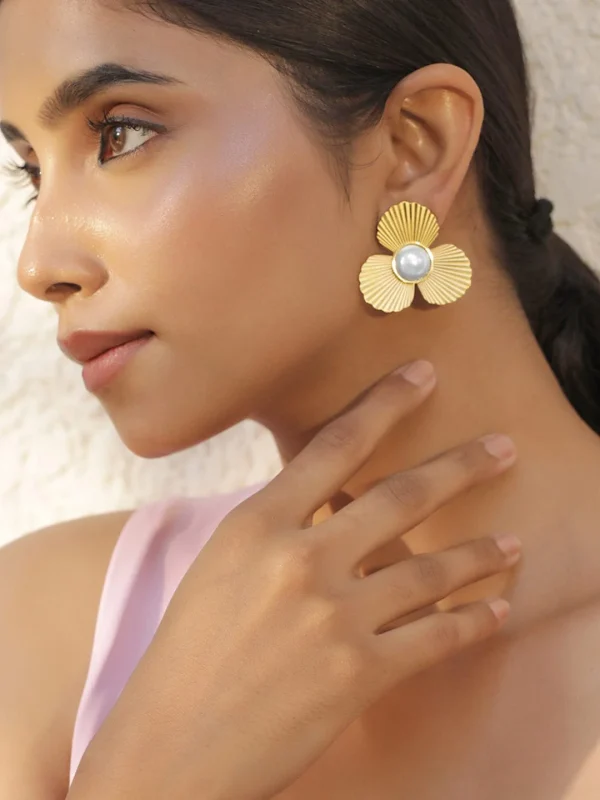 Demifine Pearl Hoop Earrings