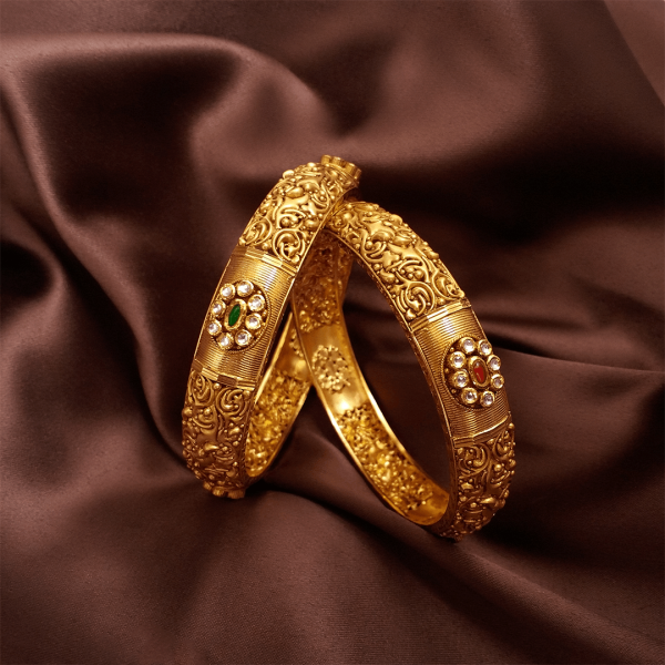 Golden Toned Bangle Pair - Image 4