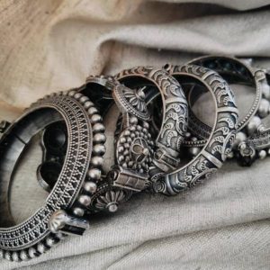 Silver Hand Bangle Bracelets