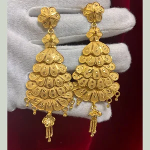 Golden Blossom Layered Earrings